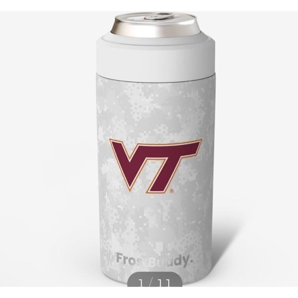 Frost Buddy Universal 2.0 Stainless Steel Can Cooler Virginia Tech Hokies NIB